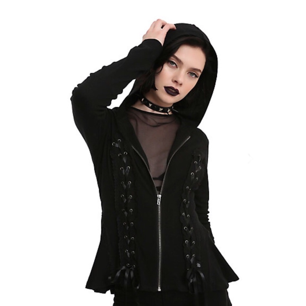 Royal Bones  Daang Goodman Black Corset Hoodie